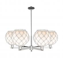 Innovations Lighting 716-6CR-PN-G121-10RW - Farmhouse Rope - 6 Light - 40 inch - Polished Nickel - Stem hung - Chandelier