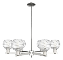 Innovations Lighting 716-6CR-PN-G1213-6CL - Athens Deco Swirl - 6 Light - 24 inch - Polished Nickel - Chandelier