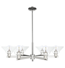 Innovations Lighting 716-6CR-PN-G132 - Orwell - 6 Light - 38 inch - Polished Nickel - Stem hung - Chandelier