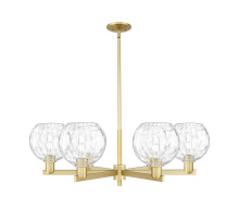 Innovations Lighting 716-6CR-SG-G1215-8 - Athens Water Glass - 6 Light - 38 inch - Satin Gold - Stem hung - Chandelier