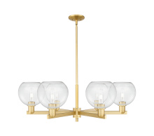 Innovations Lighting 716-6CR-SG-G122-8 - Athens - 6 Light - 38 inch - Satin Gold - Stem hung - Chandelier