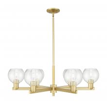 Innovations Lighting 716-6CR-SG-G124-6 - Athens - 6 Light - 36 inch - Satin Gold - Stem hung - Chandelier