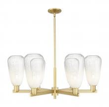 Innovations Lighting 716-6CR-SG-G480-6OP - Brookhaven Almond - 6 Light - 24 inch - Satin Gold - Chandelier