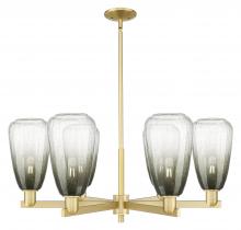 Innovations Lighting 716-6CR-SG-G480-6SL - Brookhaven Almond - 6 Light - 24 inch - Satin Gold - Chandelier