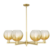 Innovations Lighting 716-6CR-SG-G483-8AM - Brookhaven Globe - 6 Light - 24 inch - Satin Gold - Chandelier
