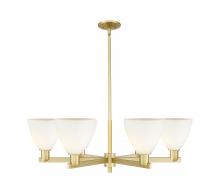 Innovations Lighting 716-6CR-SG-GBD-751 - Bristol - 6 Light - 37 inch - Satin Gold - Stem hung - Chandelier