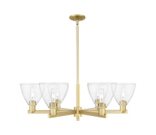 Innovations Lighting 716-6CR-SG-GBD-752 - Bristol - 6 Light - 37 inch - Satin Gold - Stem hung - Chandelier