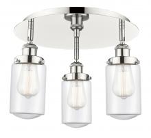 Innovations Lighting 916-3C-PN-G312 - Dover - 3 Light - 16 inch - Polished Nickel - Flush Mount