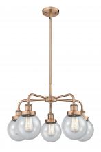 Innovations Lighting 916-5CR-AC-G204-6 - Beacon - 5 Light - 25 inch - Antique Copper - Chandelier