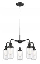 Innovations Lighting 916-5CR-BK-G312 - Dover - 5 Light - 23 inch - Matte Black - Chandelier