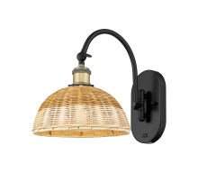 Innovations Lighting 918-1W-BAB-NBD2-9-NAT - Bristol Natural II - 1 Light - 9 inch - Black Antique Brass - Sconce