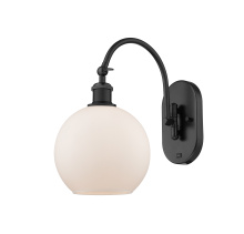 Innovations Lighting 918-1W-BK-G121-8 - Athens - 1 Light - 8 inch - Matte Black - Sconce