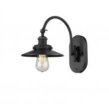 Innovations Lighting 918-1W-BK-M6 - Railroad - 1 Light - 8 inch - Matte Black - Sconce