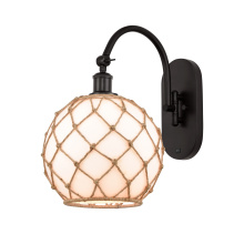Innovations Lighting 918-1W-OB-G121-10RB - Farmhouse Rope - 1 Light - 10 inch - Oil Rubbed Bronze - Adjustable - Sconce
