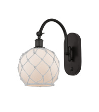 Innovations Lighting 918-1W-OB-G121-8RW - Farmhouse Rope - 1 Light - 8 inch - Oil Rubbed Bronze - Adjustable - Sconce