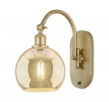 Innovations Lighting 918-1W-SG-G128-8 - Athens - 1 Light - 8 inch - Satin Gold - Sconce