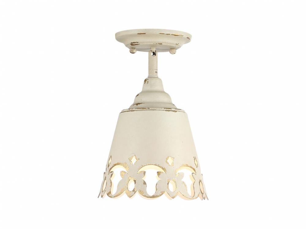 Eloise 1-Light Semi-Flush in Antique Ivory