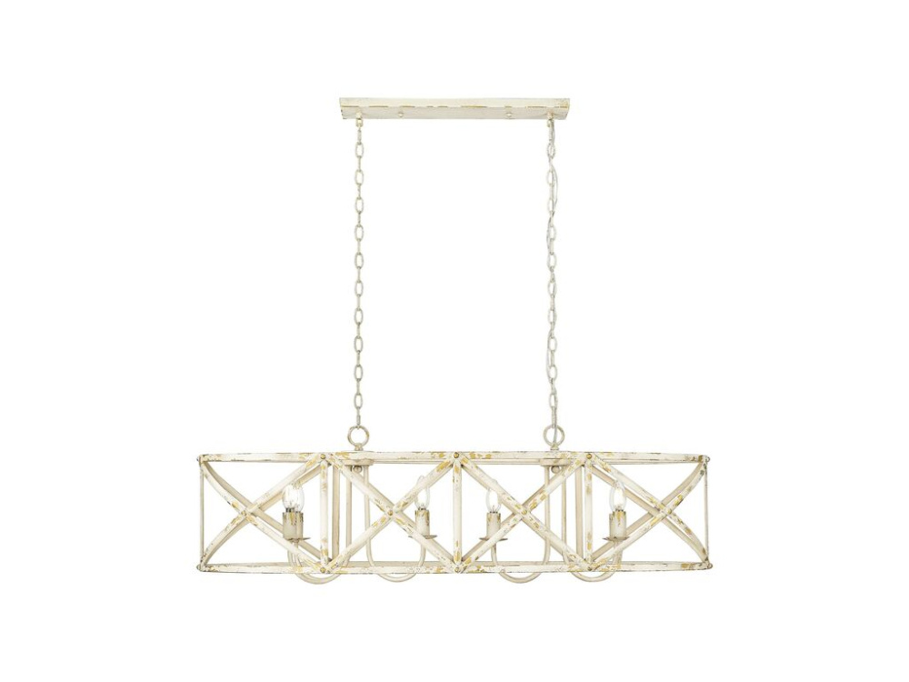 Alcott Linear Pendant in Antique Ivory with No Shade