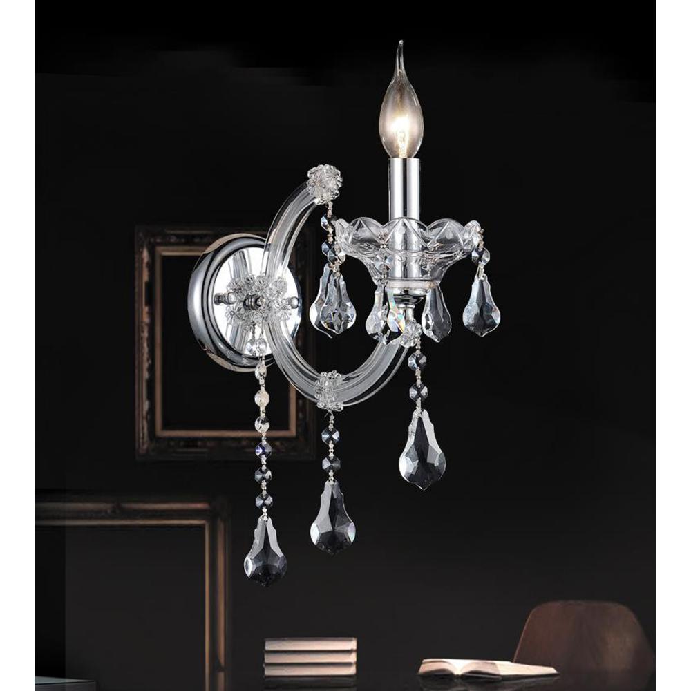 Maria Theresa 1 Light Wall Sconce With Chrome Finish