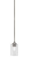 Toltec Company 560-GP-3002 - Zilo Stem Mini Pendant, Graphite Finish, 4" Smoke Bubble Glass