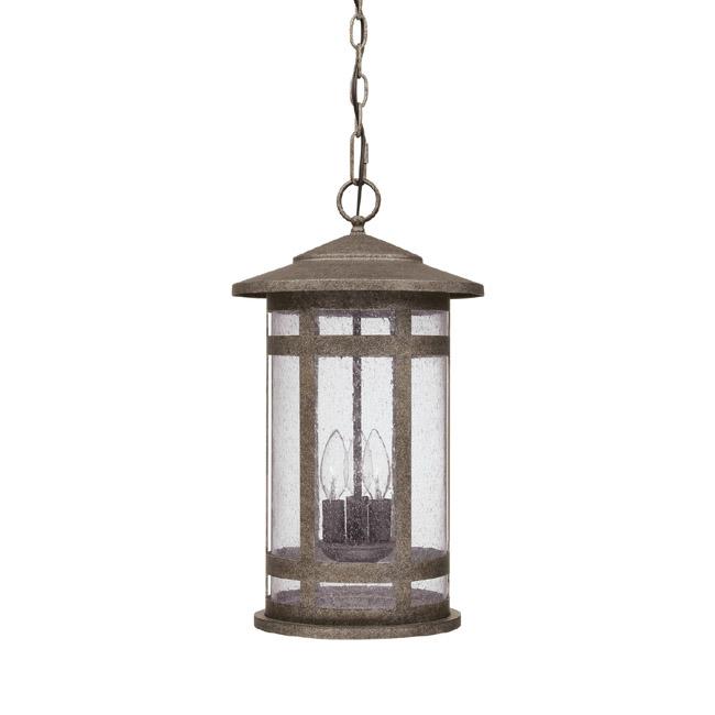 Three Light Creek Stone Outdoor Pendant