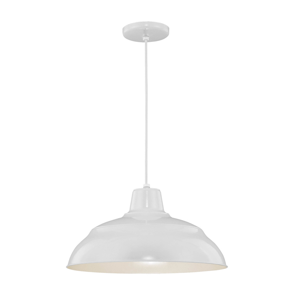 R Series 1-Light Cord Hung Warehouse White