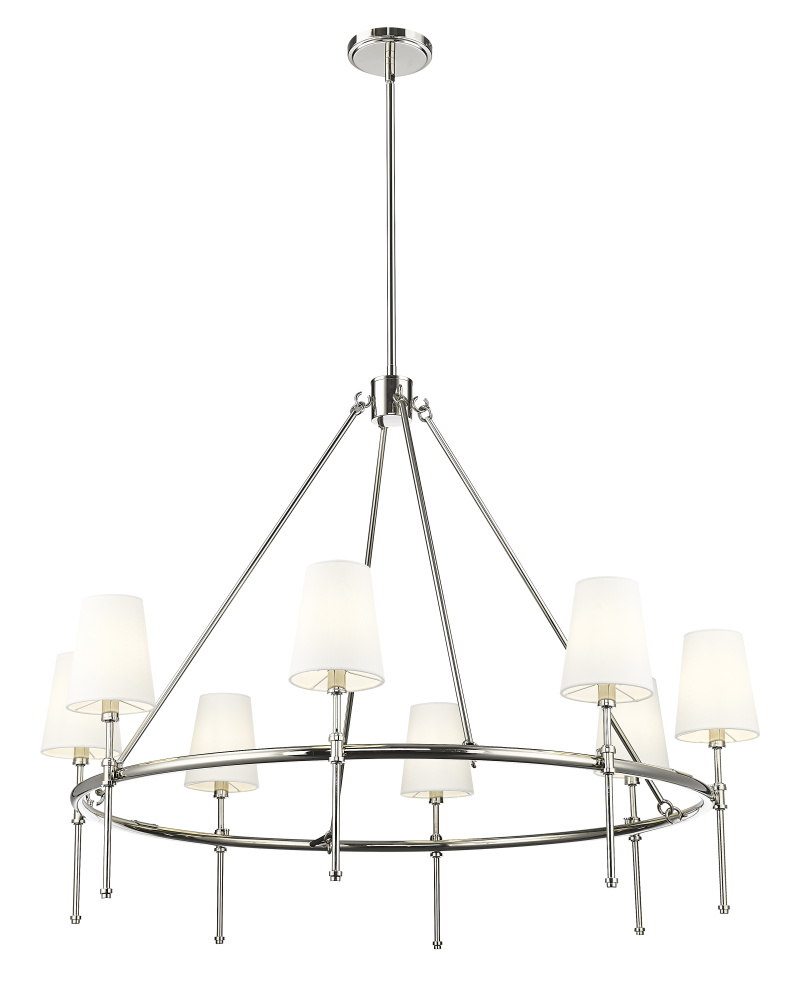 Adorra 40" Wide 8-Light Chandelier - Polished Nickel