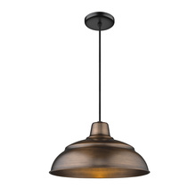  RWHC14-NC - R Series 1-Light Cord Hung Warehouse Natural Copper