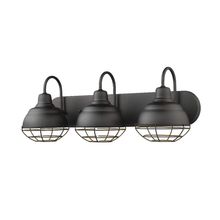 Millennium 5423-MB - Neo-Industrial 3-Light Vanity Matte Black