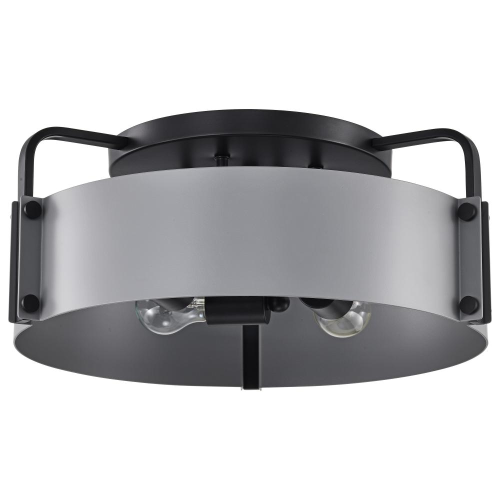 Altos 4 Light Semi Flush; 18 Inches; Gray and Matte Black Finish