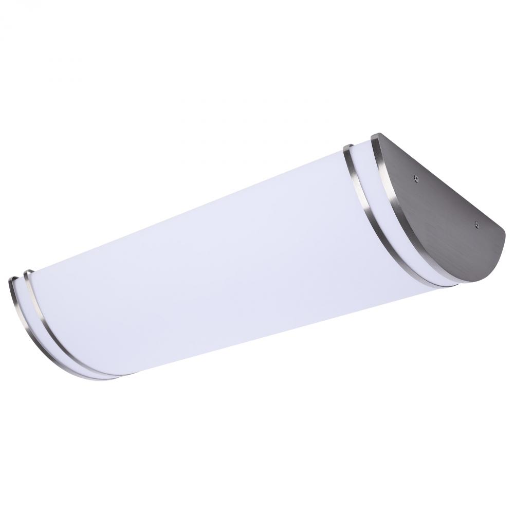 Glamour; LED 25 Inch Linear Flush Mount; Brushed Nickel Finish; 27K/3K/35K/4K/5K CCT Selectable