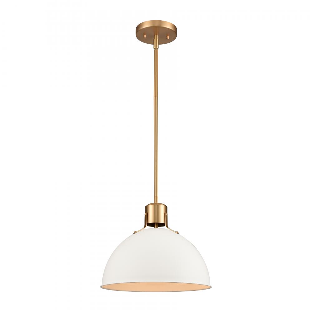 Zayne 12'' Wide 1-Light Pendant - Matte White