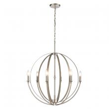 ELK Home 81466/6 - Rotunde 26'' Wide 6-Light Chandelier - Beechwood